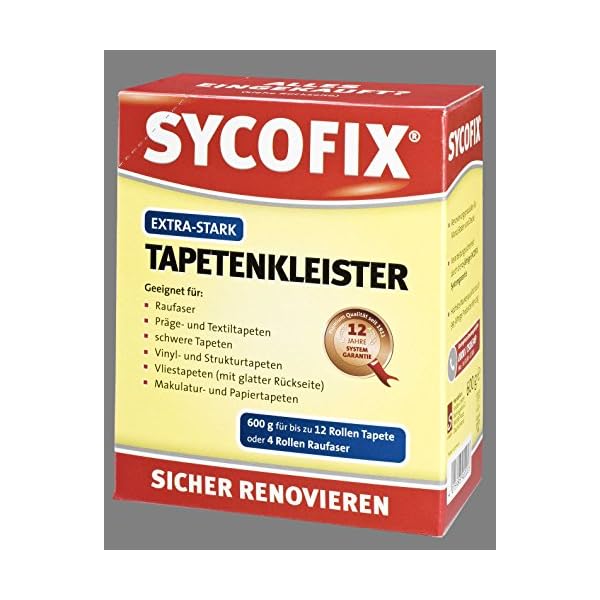 Tapetenkleister Extra-Stark 600 g zur Verklebung von Rauhfaser-,Papier-, Präge-, Struktur-, Vinyl-, Makulatur- und…