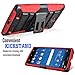Circlemalls [Combo Holster] And Built-In Kickstand Case Hybird Shockproof Phone Cover And Stylus Pen Compatible For [ZTE Zmax 2] With [Premium Screen Protector]-Red