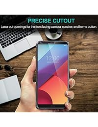 LK - Protector de pantalla para LG G6 (3 unidades, vidrio templado, antihuellas, dureza 9H, con garantía de por vida)