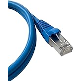 Cablix S/FTP Cat 6A Shielded Patch Cord with Boot, 3ft, Blue &ndash; High-Performance Ethernet Cable for Secure Networking