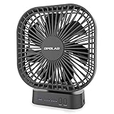 OPOLAR 5000mAh Battery Operated Fan, Personal Table Mini USB Fan with Timer, Strong Wind, 3 Speeds, 7 Blades, Powered by USB or Rechargeable Battery, Super Quiet, for Office, Camping, Outdoor