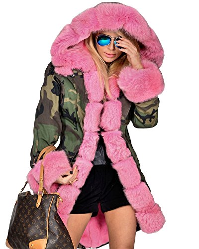 Roiiiwomen Thicken Warm Camouflage Fashion Skiing Lightweight