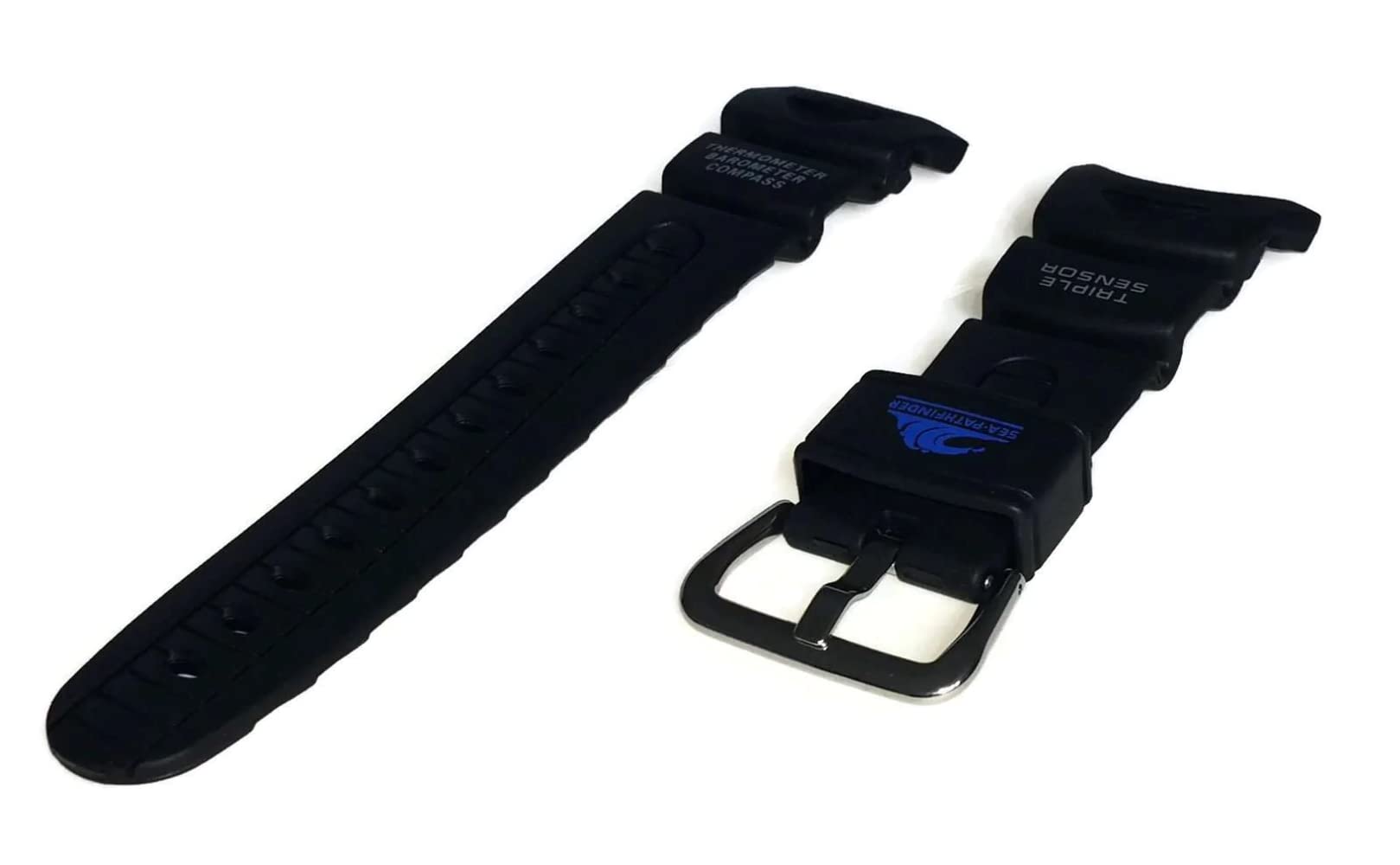Casio Sea Pathfinder SPF-40-1V Resin Band Watch Strap Black, Black, Strap