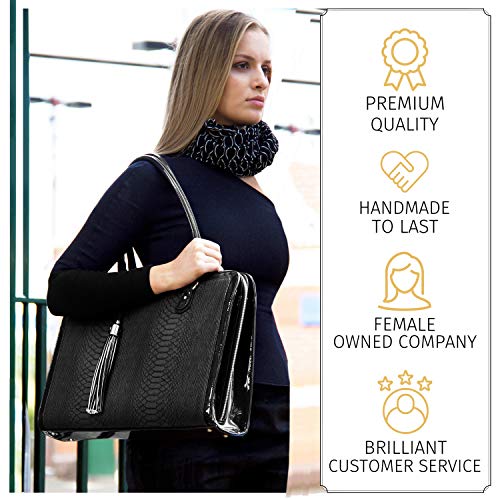 Laptop Bag for Women 17 inch Handmade Luxury Computer Briefcase