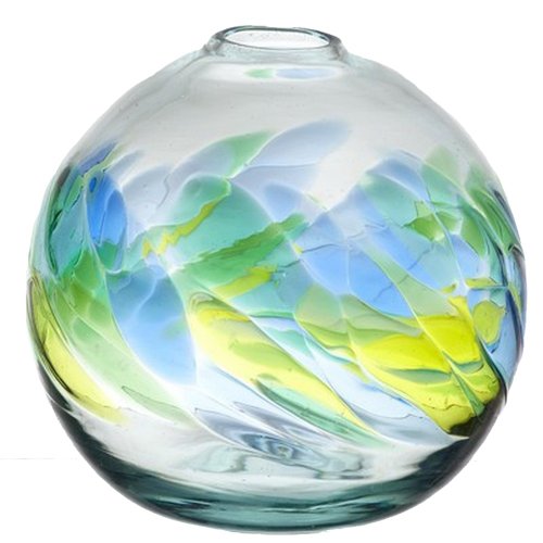 Kitras Art Glass Round Vase, 7Inch, Oceania...NEW eBay