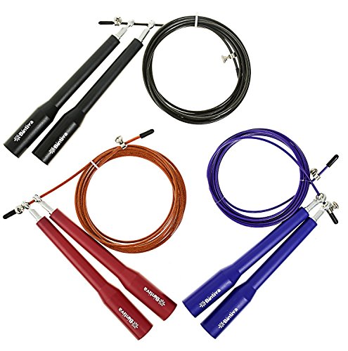 Professional Grade Cable Jump Rope with Metal Ball Bearings, and a Free Carrying Case - Great for Mastering Double Unders