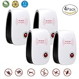 MUKER Ultrasonic Pest Repeller - 4 Pack Electronic Plug In Pest Control - Pest Reject for Mosquitoes, Mice, Ants, Roaches, Spiders, Flies, Bugs, Lizards, Non-toxic Eco-Friendly, Human & Pet Safe