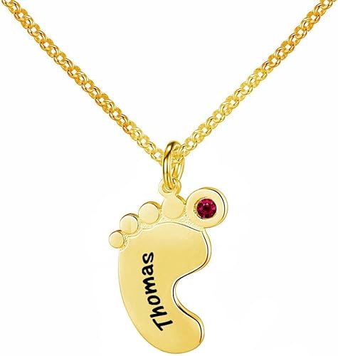 personalised feet necklace
