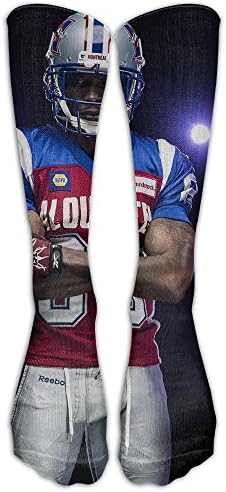 Montreal Alouettes Als Canadian Football Team Logo Over-the-Calf Socks Compression Socks Long Dress Socks Training Socks Sweat Uptake Running Football Knee High Socks