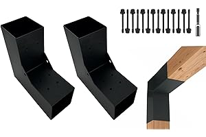 ITeVe.GD Pergola DIY Bracket Kits,2-Way L Shaped Corner Brackets for 4" x 4"(Actual:3.5" x 3.5") Lumber for Outdoor Pergola,Proch,Log Cabin W/Hardware - 2Pack…