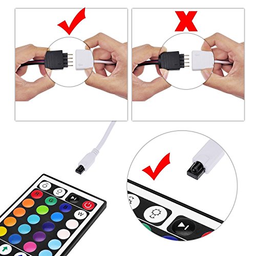 Alfa Lighting 16.4 Ft/5m 150 LEDs Flexible LED Strip Lights 5050 SMD RGB 12V 2A + 44 Keys Remote Control [Energy Class A] - Thumbnail 5