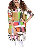 ELLAZHU Women Baggy Color-Block Knit Pullover Sweater Onesize SZ14