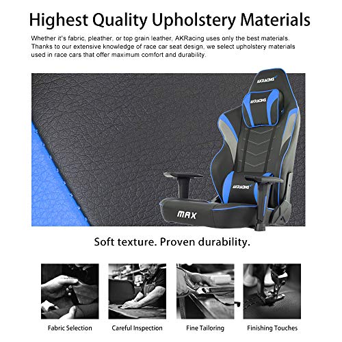 AKRacing Masters Series Max Gaming Chair with Wide Flat Seat, 400 Lbs
