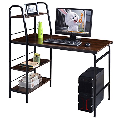 Multi-Function 48" Computer Desk 4 Tier Shelf Workstation Table Home Office - Thumbnail 7