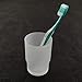 Bathroom Rinsing Cup, Angle Simple Frosted Glass Tumbler Cup, Toothbrush and Toothpaste Holder Drinking Glasses Glassware