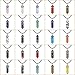 Justinstones Gemstone Hexagonal Pointed Reiki Chakra Pendant Genuine Leather Necklace 18