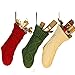 NIGHT-GRING 6 PCS 15'' Knit Christmas Stockings Woven Stockings Christmas Decorations White/Red/Green