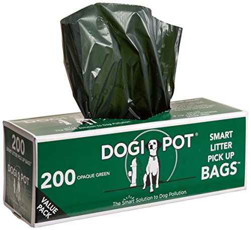 dogipot 1402-10 estuche para 10 rollos, rollos de bolsa para recoger basura, 200 bolsas por rollo, paquete de 10