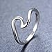 Rongxing 925 sterling silver Wave geometry chic ring,Professional for female friends ready to give their own gifts Size 8