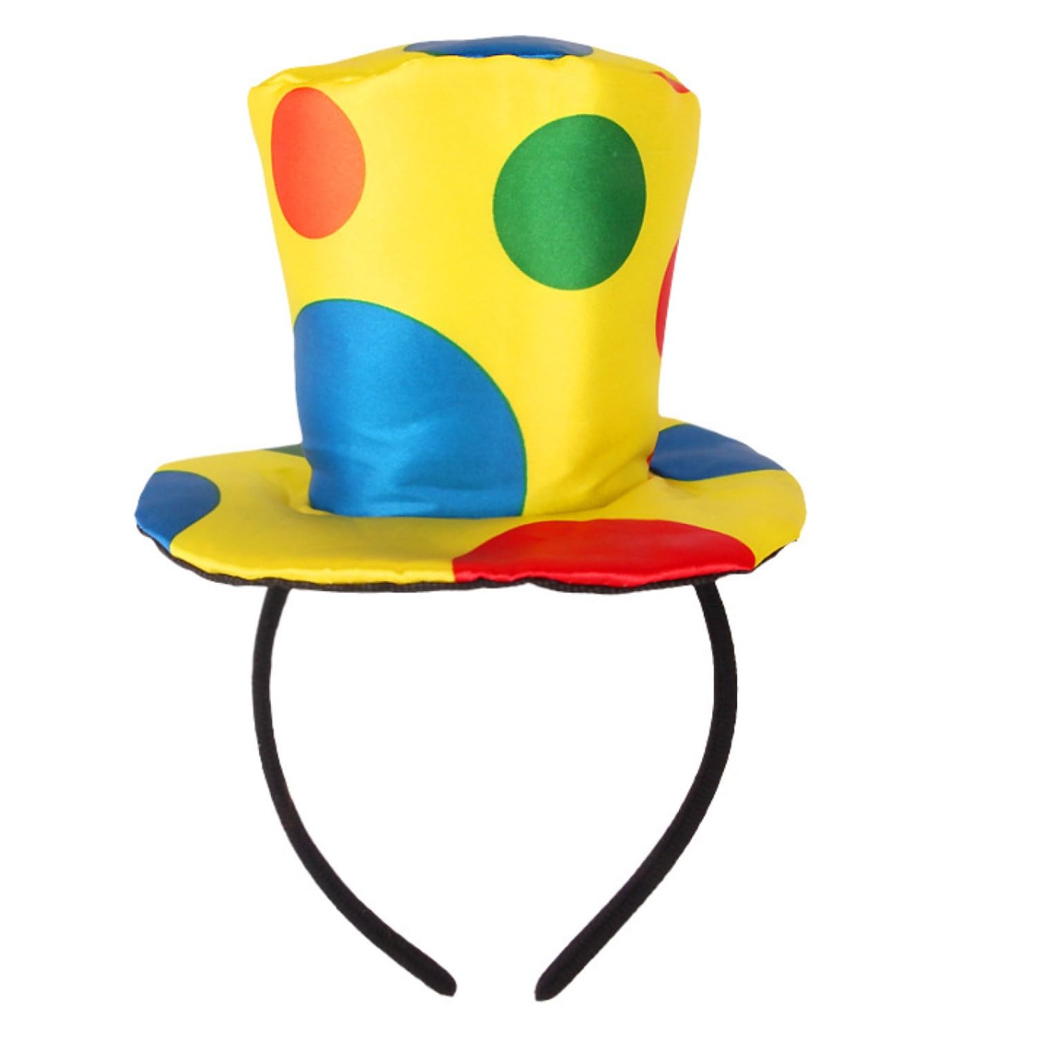 Lezevn Clown Hat Headband Jester Headband Colorful Polka Dot Top Hat Circus Show Hat Clown Hair Accessories for Halloween Party Costume Props Cosplay (02) โ image 1