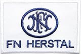 FNH FN HERSTAL Rifle Pistol Gun Shotgun Firearms Knife Logo Jacket T shirt Patch Sew Iron on Embroidered Symbol Badge Cloth Sign By Prinya Shop