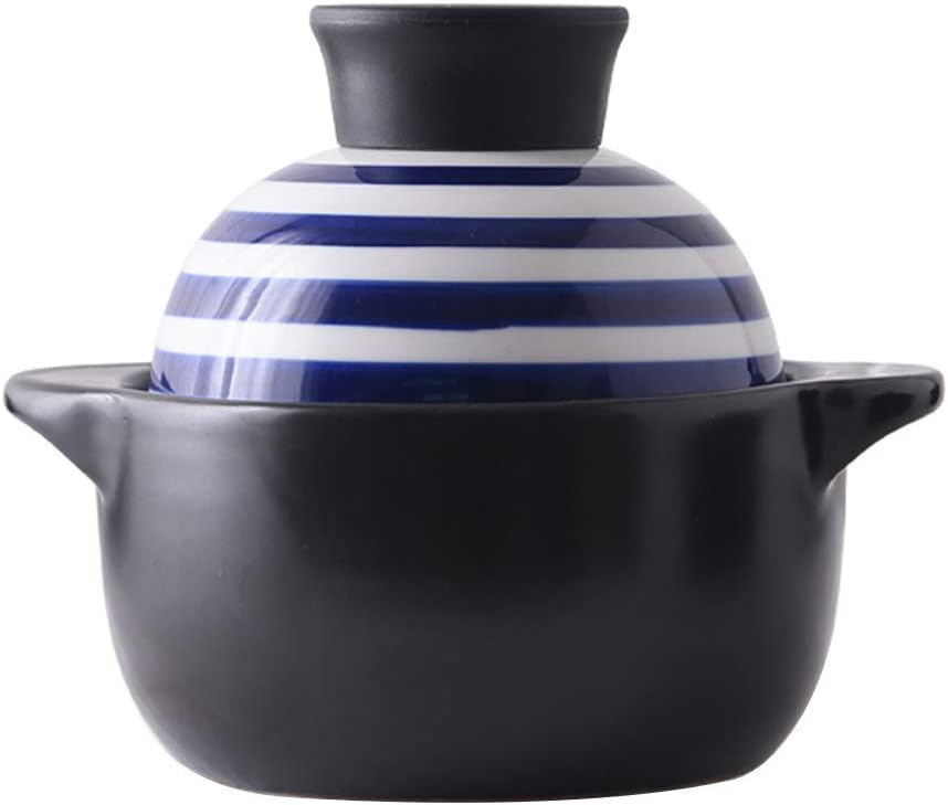 ido Mini cazuela de cerámica con tazón con Tapa, Olla Antiadherente