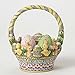 Jim Shore HWC by Enesco 12th Anniversary Easter Basket w/3 Eggs