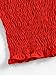 MakeMeChic Women's Sexy Strapless Bandeau Tube Crop Tops Red One-Size