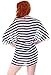 Simplicity Women's Oversized Stripe Beach Bikini Swimwear Cover-up