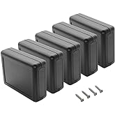 LeMotech Project Box, 5 Pieces ABS Electrical Box Small Junction Box for Electronics PCB Case,Electronic Hobby Box Black, Out