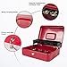 KYODOLED Locking Cash Box with Lock,Money Box with Cash Tray,Lock Safe Box with Key,Money Saving Organizer,11.81Lx 9.45Wx 3.54H Inches,Red XL Large
