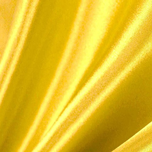 Yellow Satin Fabric 60" Inch Wide - 10 Yards By Roll (FB)