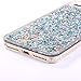 SUPVIN Bling Glitter Sparkle Shiny Liquid Phone Case for Girls Women Floating Bumper Cute Case with Rhinestone Diamond [TPU+PC] Compatible for iPhone 7 Plus/iPhone 8 Plus(Silver)