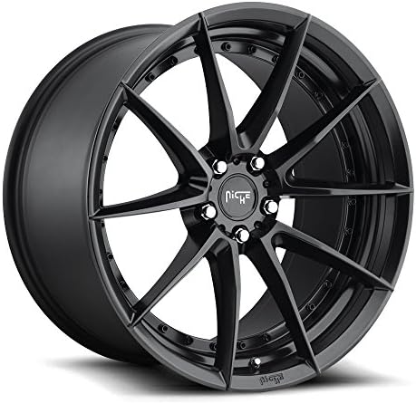 20x10.5 Niche Sport Series Sector Wheel 40mm CONICAL Lug Type 5x114.3 BD -Matte BLK BD -Matte BLK