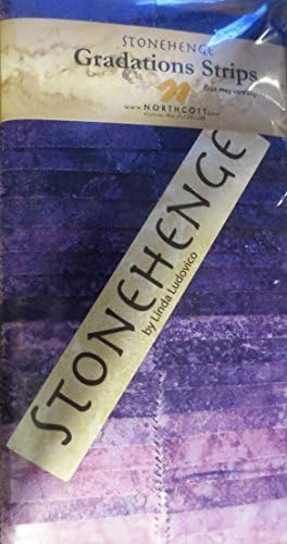 Gradations Strips Stonehenge Amethyst Purple 40 X 2 1/2 Northcott Cotton Fabric