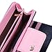 Women's Long Multi-card Position Clutch Wallet Card Holder Purse With Zipper (Dark Blue)