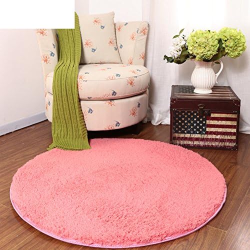 Shu cotton wool round rug/bedside carpets for bedroom /Computer swivel chair hanging basket carpet-D