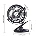 Kobwa [Upgrade Version]Mini USB Clip on Desk Fan ,360 Degree Rotating Rechargeable Low Noise with 3 Speed Adjustment Fan for Home Office Baby Stroller Car Camping Tent Dorm Rooms(Black)