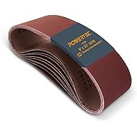 24 Bandes Abrasives 1/2x18 Pouces Grain 40-240 - Aluminium Oxyde, Pour Ponceuse à Bande