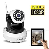 AKASO IP Security WiFi Camera 1080P Wireless Video Surveillance Monitor Home Indoor Webcam, 1920 ×1080, Pan/Tilt, Night Vision, Two Way Audio (Manufacture Refurbished)