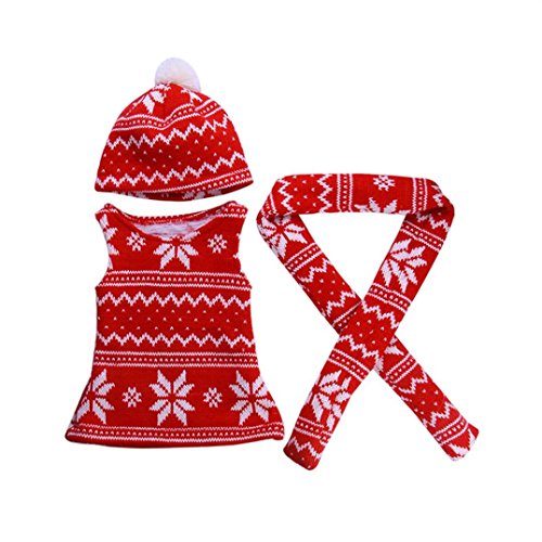 Doll Clothes for 18 Inch Dolls - 3 Piece Winter Suit Skirt & Hat & Scarf for 18 inch American Girl Dolls Generation B