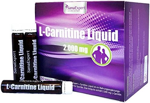 L-Carnitine Liquid, Carnitine Supplement, 30 vials x 25 ml