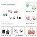 Onnea Animal Cat Owl Fox Donuts Flowers Small Stud Earrings Set for Kids(12 pairs/pack)