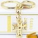 3D Cubic Cross Shape Stainless Alley Metal Bling Crystal Rhinestone Key Chain Ring Keychain Cell Phone Car Charm Decoration Pendant Ornament