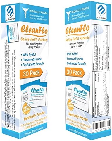 Amazon Com Matwave Nasal Irrigator Saline Packet 30 Pack With Xylitol Health Personal Care