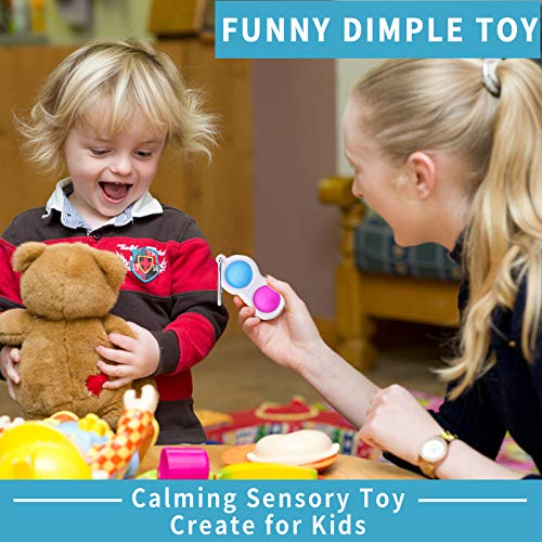 Sensory Fidget Toy Set - Simple Dimple Fidget Popper and Squishies Fidget Pug Toy Stress Relief and Anti-Anxiety Puzzle Fun Tools for Adults, Kids, Boys and Girls (Beige)