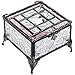 J Devlin Glass Art Box 354 Series Stained Glass Decorative Glass Box - Available in Sage Green or Pale Rose (Pale Rose)