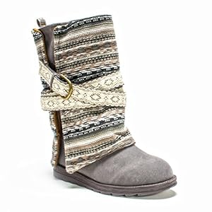 Image of Muk Luks Women's Nikki Belt Wrapped Boot, Grey, 7 M US