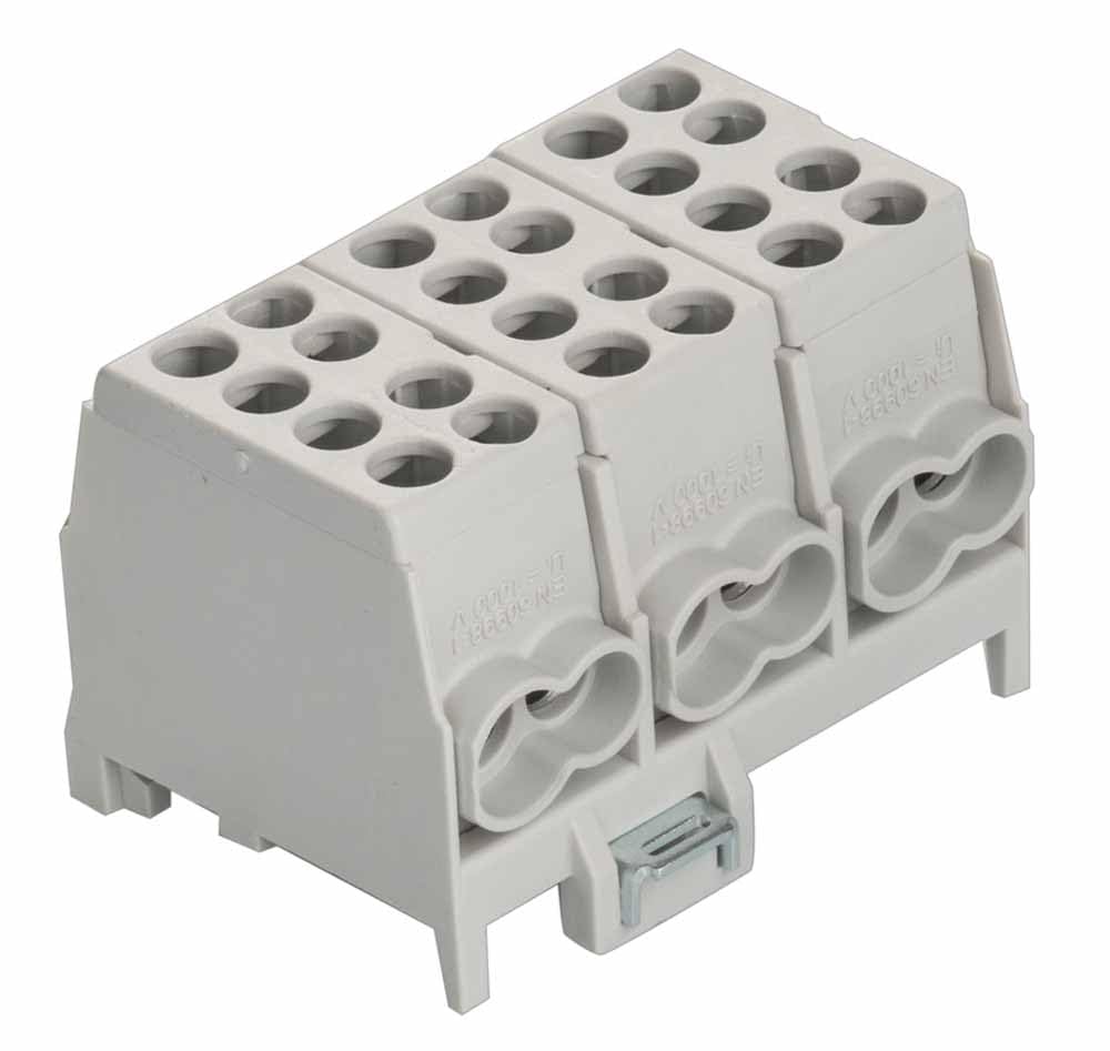 Pollmann Main terminal, 3-pole, HLAK 25-3/6 S, grey, 1 piece