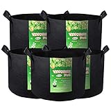 VIVOSUN 5-Pack 30 Gallons Heavy Duty Thickened Nonwoven Fabric Pots Grow Bags with Handles